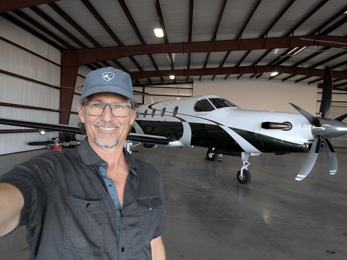 Russell with a Pilatus PC-12, 2025