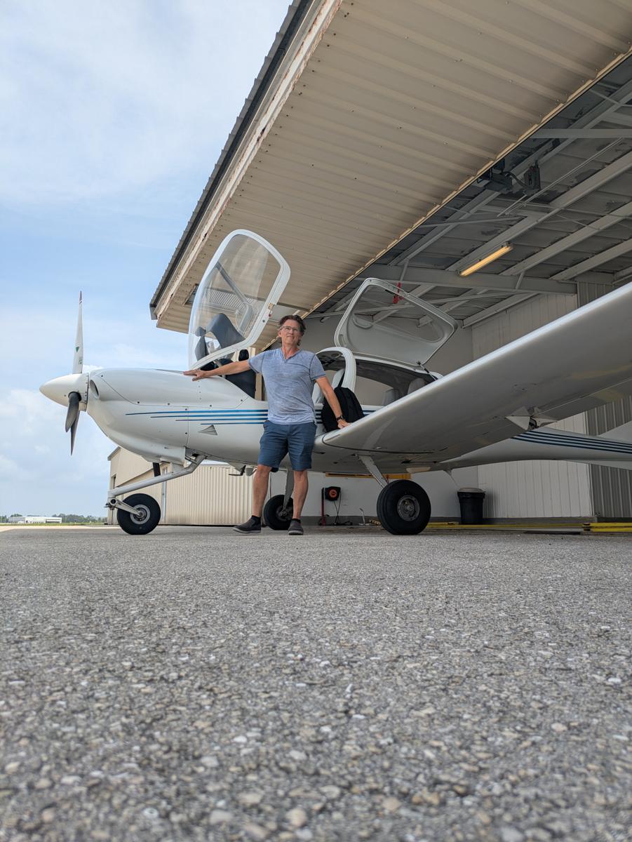Russell with an airplane, 2024