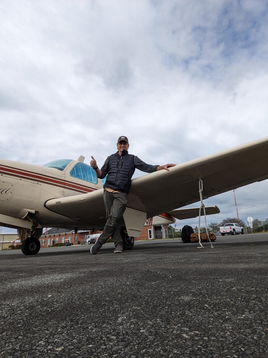 Russell with an airplane, 2024