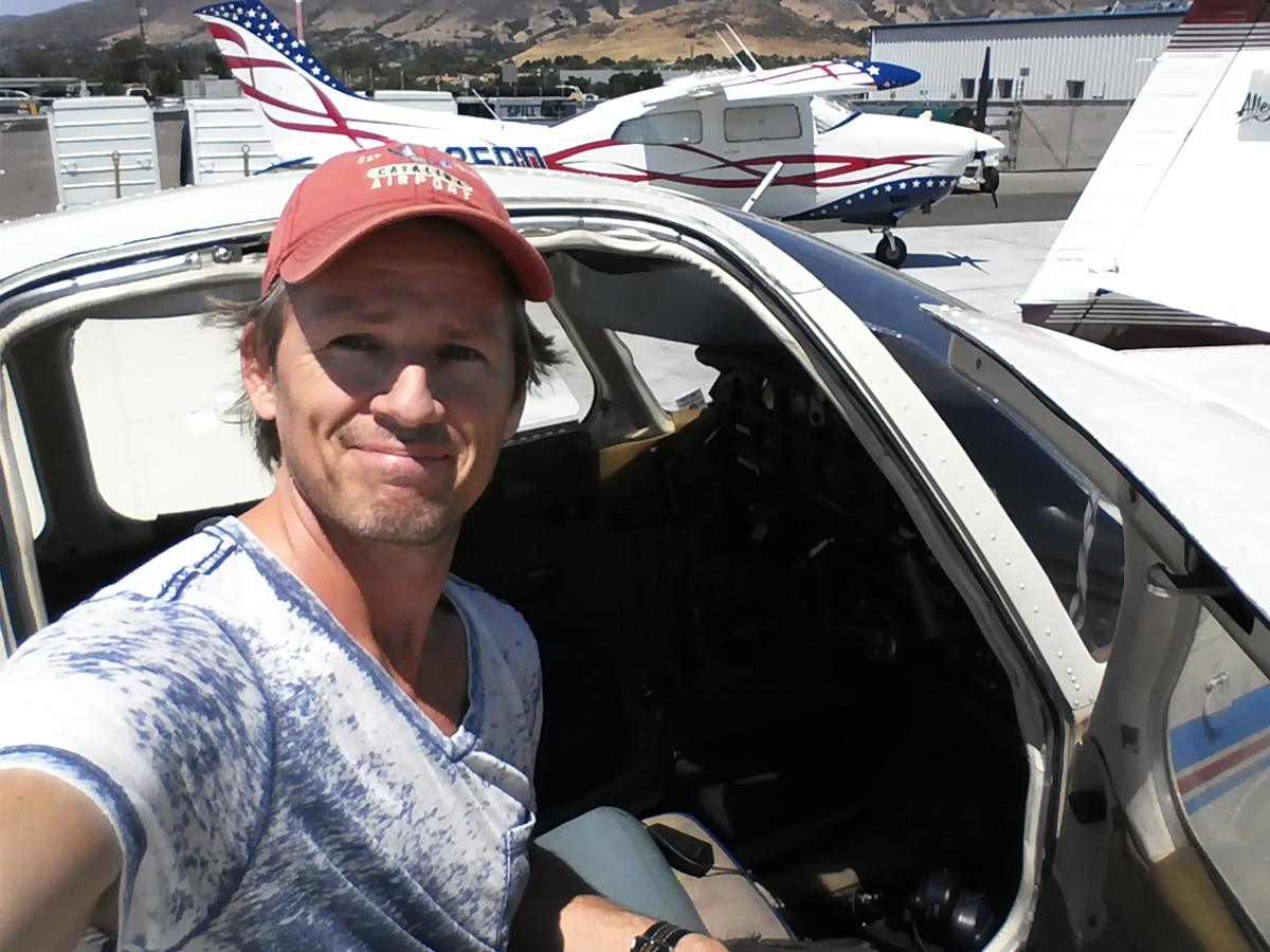 Russell with an airplane, 2012