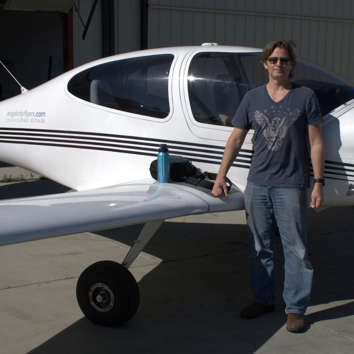 Russell with an airplane, 2011