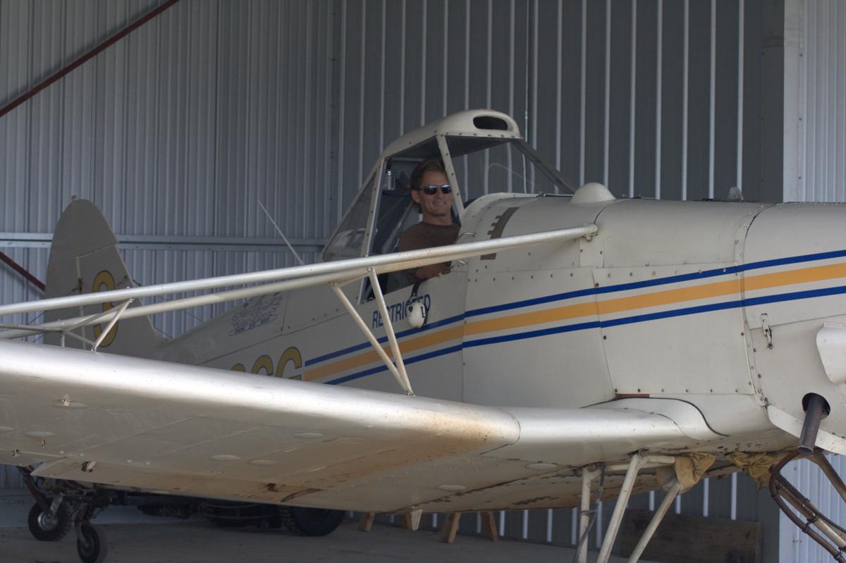 Russell with an airplane, 2008
