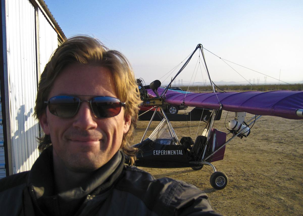 Russell with his ultralight, 2008